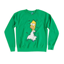 (XXL, Green) The Simpsons Unisex Adult Homer Hedge Sweater Top