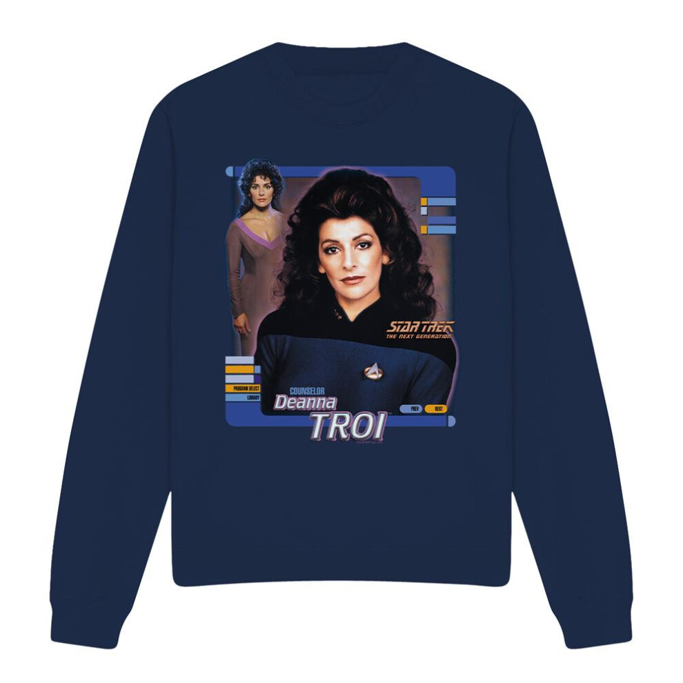 Star Trek (Xxl, Navy) Unisex Adult Deanna Troi Sweatshirt Blue,Multicoloured