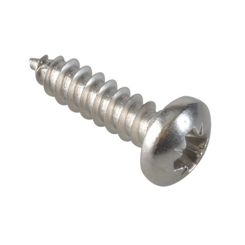 Forgefix Forgefix Self-tapping Screws, Pozi, Pan Head, A2 Stainless Steel