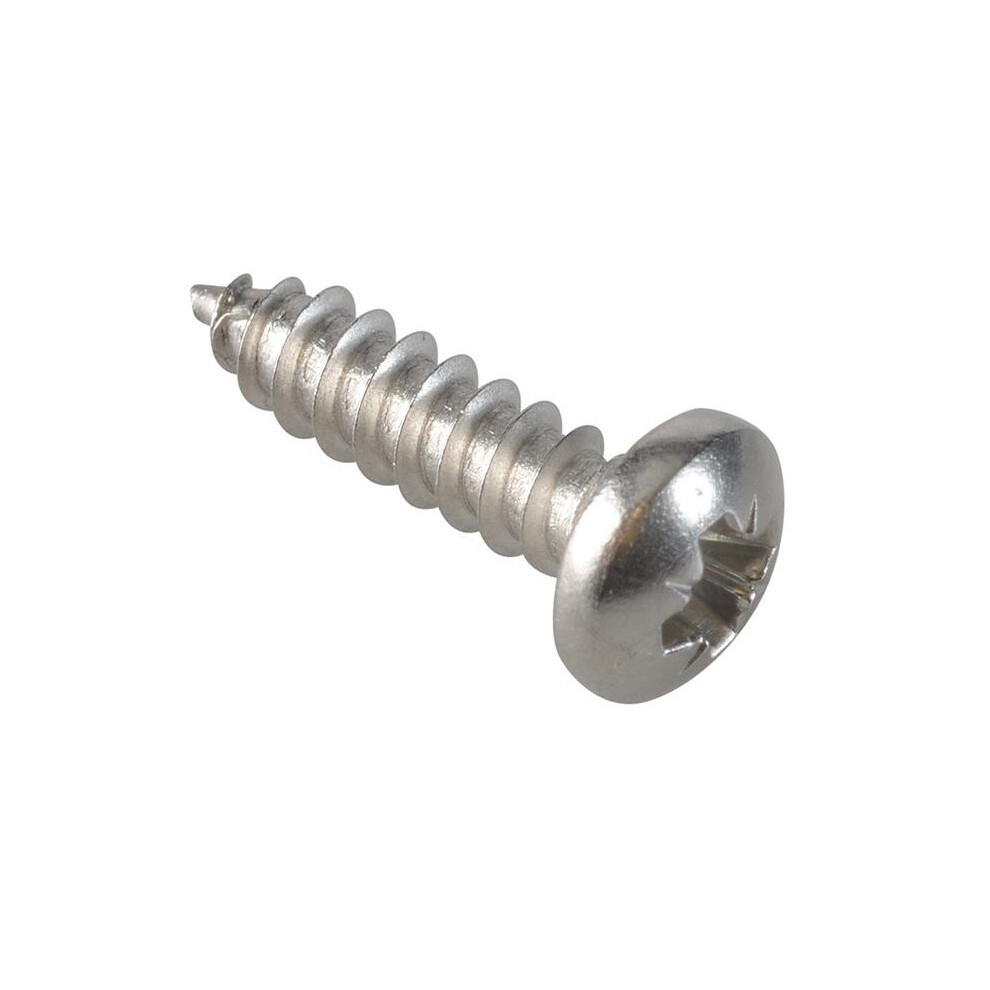 Forgefix Self-Tapping Screws, Pozi, Pan Head, A2 Stainless Steel