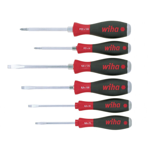 Wiha Wiha Softfinish Sl/pz Hex Blade Screwdriver Set, 6 Piece