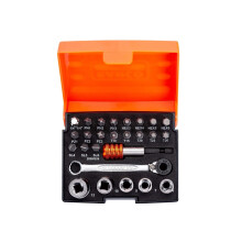 Bahco 2058/s26 1/4in Drive Ratchet Socket Set, 26 Piece