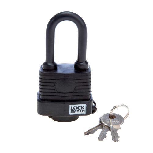 Locksmyth Weatherproof Long Shackle Keyed Padlock
