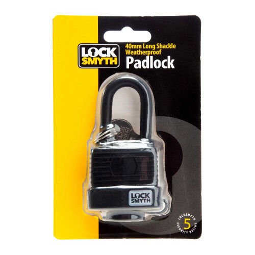 Locksmyth Weatherproof Long Shackle Keyed Padlock 2