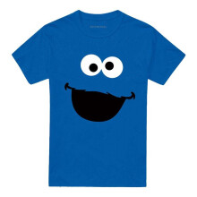 (3XL, Royal Blue) Sesame Street Unisex Adult Cookie Monster Face T-Shirt