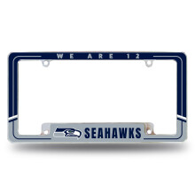 Rico Industries NFL Seattle Seahawks Marco 12" x 6" Marco de Placa de Licencia Automotriz