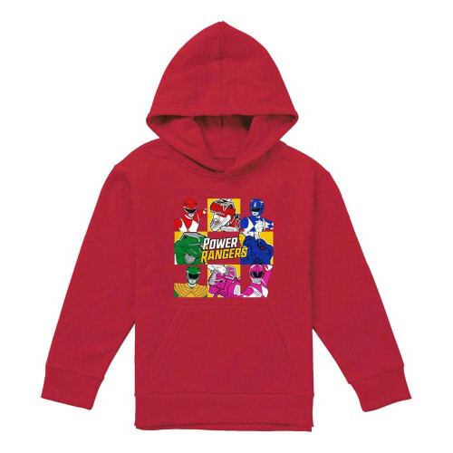 Power Rangers (7-8 Years, Red) Power Rangers Childrens/Kids Group Box Pullover Hoodie
