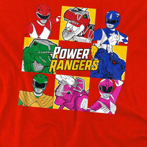 Power Rangers (7-8 Years, Red) Power Rangers Childrens/Kids Group Box Pullover Hoodie 2