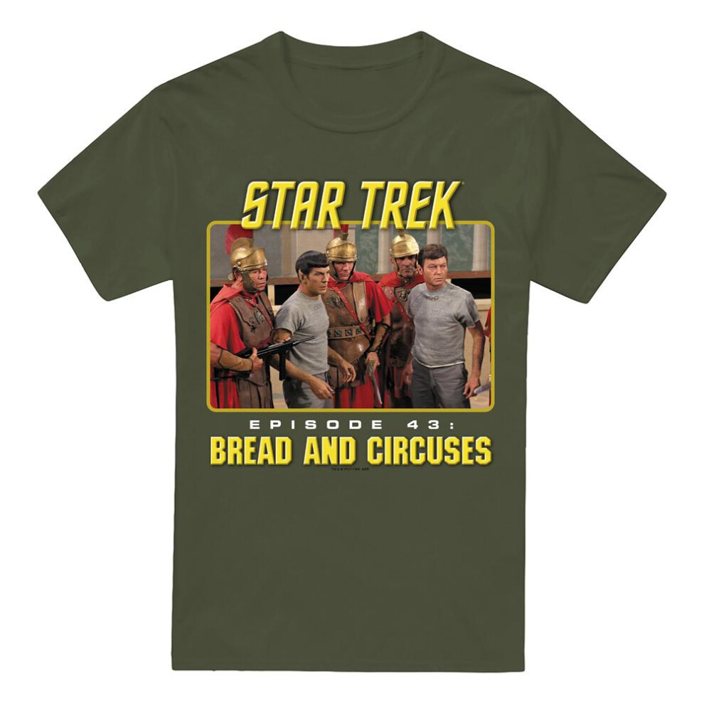 Star Trek (L, Military ) Mens Episode 43 T-Shirt Green