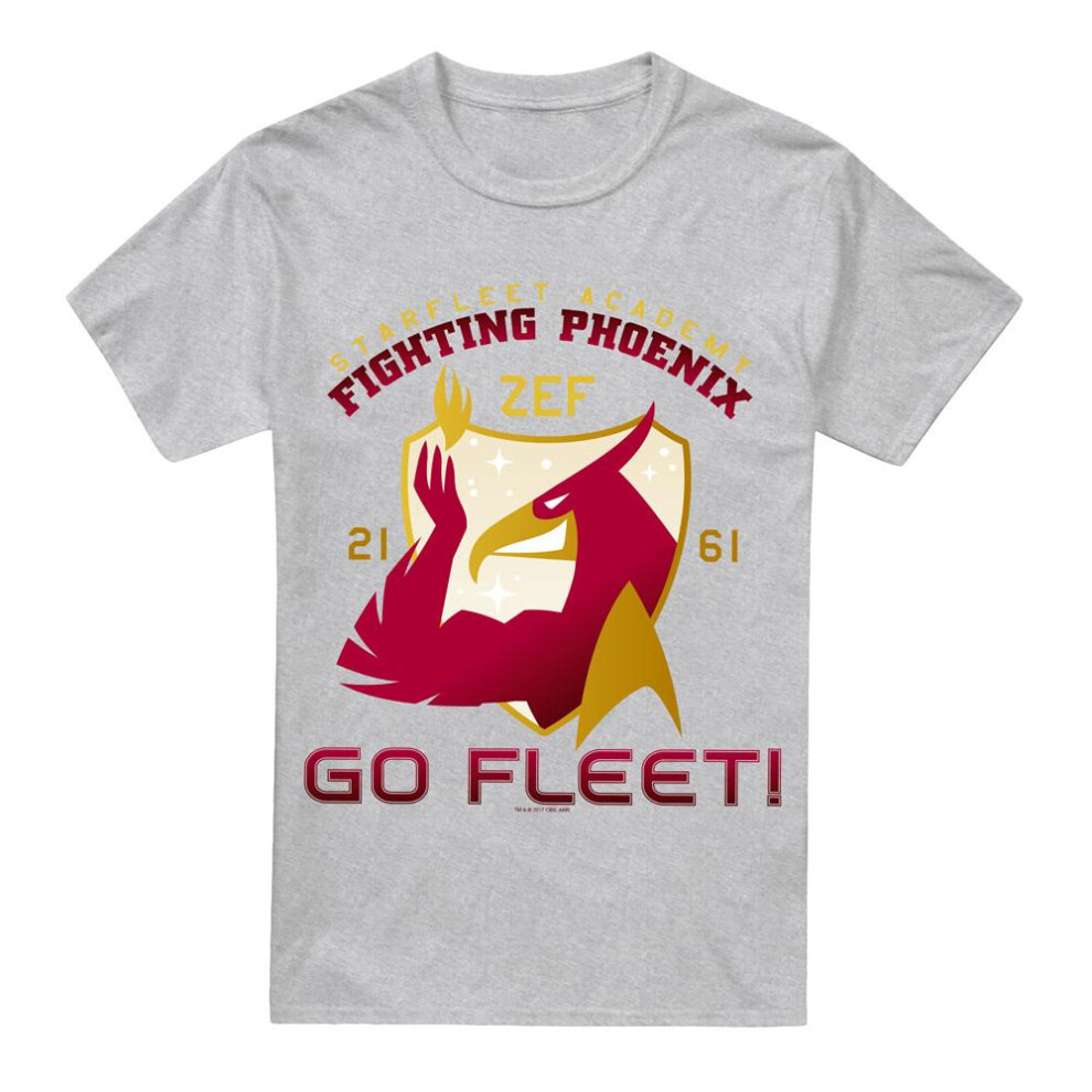 Star Trek (L, Sport Heather) Mens Fighting Phoenix T-Shirt Multicoloured