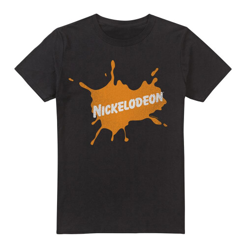 Nickelodeon (M, Black) Nickelodeon Mens Retro Burst Logo T-Shirt