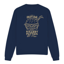 (M, Navy) SpongeBob SquarePants Unisex Adult The Krusty Krab Shock Mono Sweatshirt
