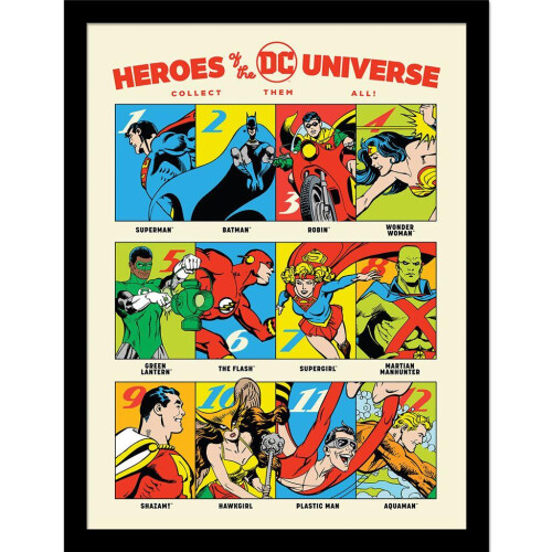 DC Comics DC Comics Heroes Of The DC Universe Framed Print