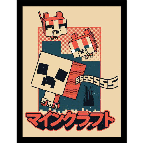 Minecraft Minecraft Chibi Comic Framed Poster