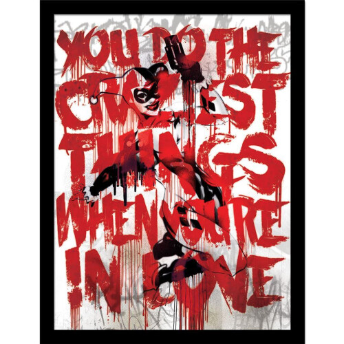 Batman Batman Harley Quinn Love Framed Poster