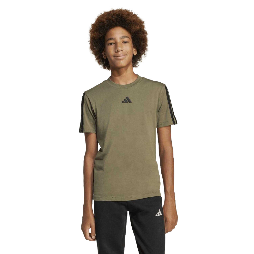 Adidas (7-8 Years, Olive) Childrens/Kids Essentials T-Shirt