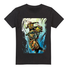 (3XL, Black) Teenage Mutant Ninja Turtles Mens Cool Rainbow Warriors T-Shirt
