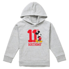(9-11 Years, Athletic Heather) Disney Childrens/Kids Mickey Mouse Heather 11th Birthday Hoodie
