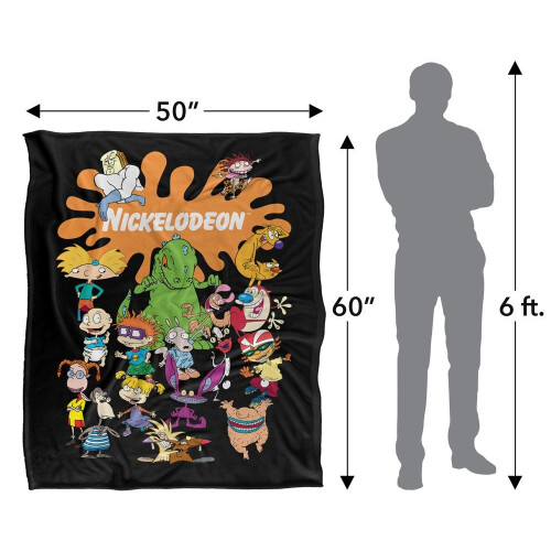 Nickelodeon Nickelodeon Silky Splat Group Supersoft Blanket 1