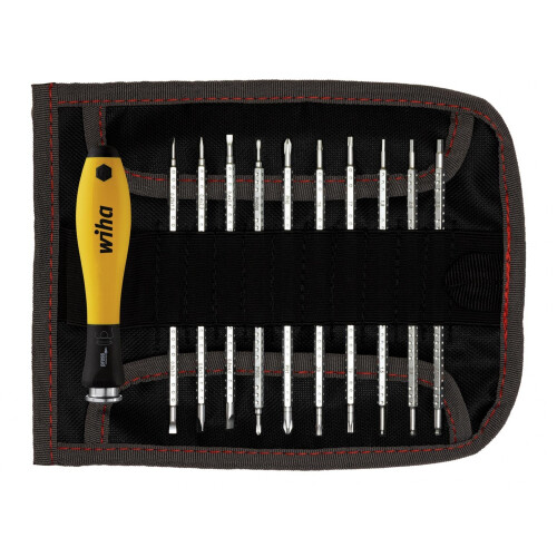Wiha Wiha System 4 Softfinish Esd Interchangeable Screwdriver Set, 12 Piece