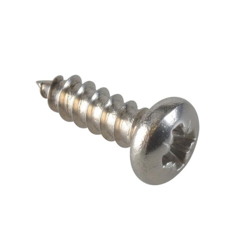 Forgefix Forgefix Self-tapping Screws, Pozi, Pan Head, A2 Stainless Steel