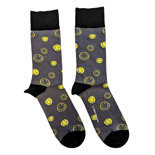 Nirvana Unisex Adult Mixed Happy Face Ankle Socks