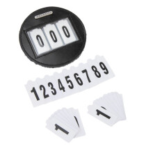 (One Size, Black) Velociti Leather Round Horse Dressage Number Holder