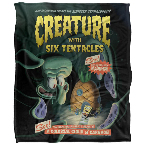 SpongeBob SquarePants SpongeBob SquarePants Creature With Six Tentacles Silky Supersoft Blanket