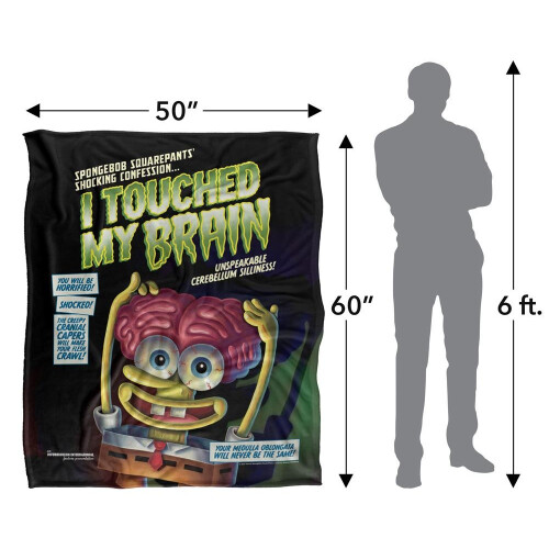 SpongeBob SquarePants SpongeBob SquarePants Touched My Brain Silky Supersoft Blanket 2
