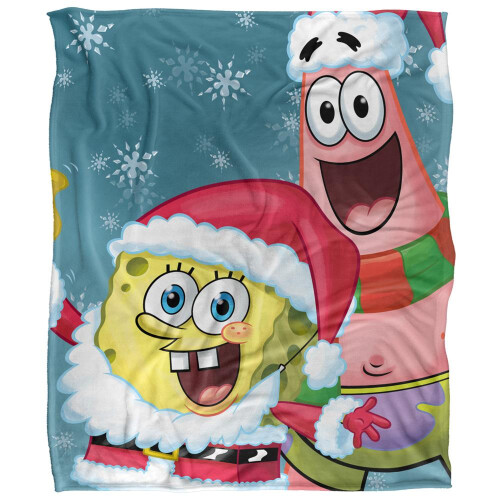 SpongeBob SquarePants SpongeBob SquarePants Silky Santa Supersoft Blanket