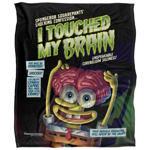 SpongeBob SquarePants SpongeBob SquarePants Touched My Brain Silky Supersoft Blanket