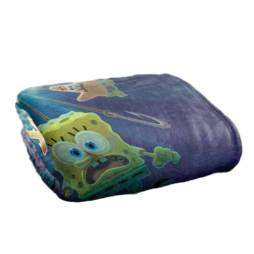 SpongeBob SquarePants SpongeBob SquarePants Beware The Hooks Silky Supersoft Blanket 1
