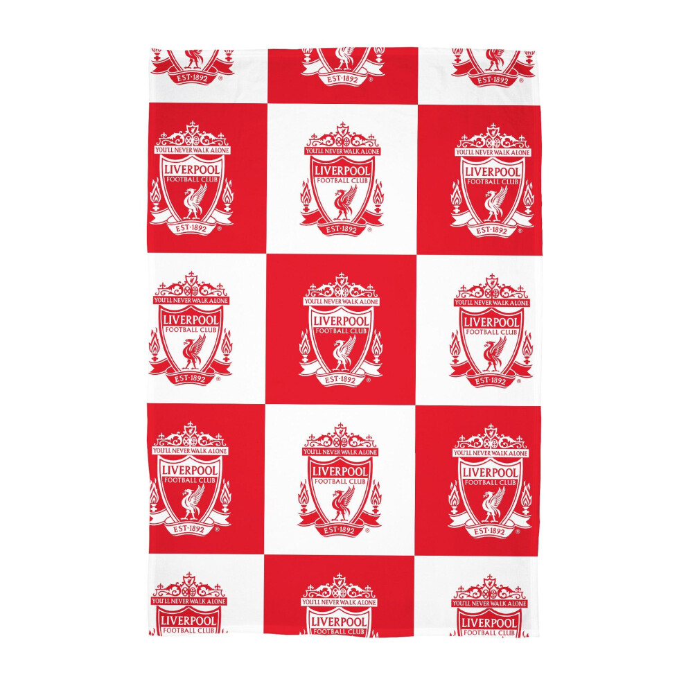 Liverpool Fc Fleece Checkerboard Blanket