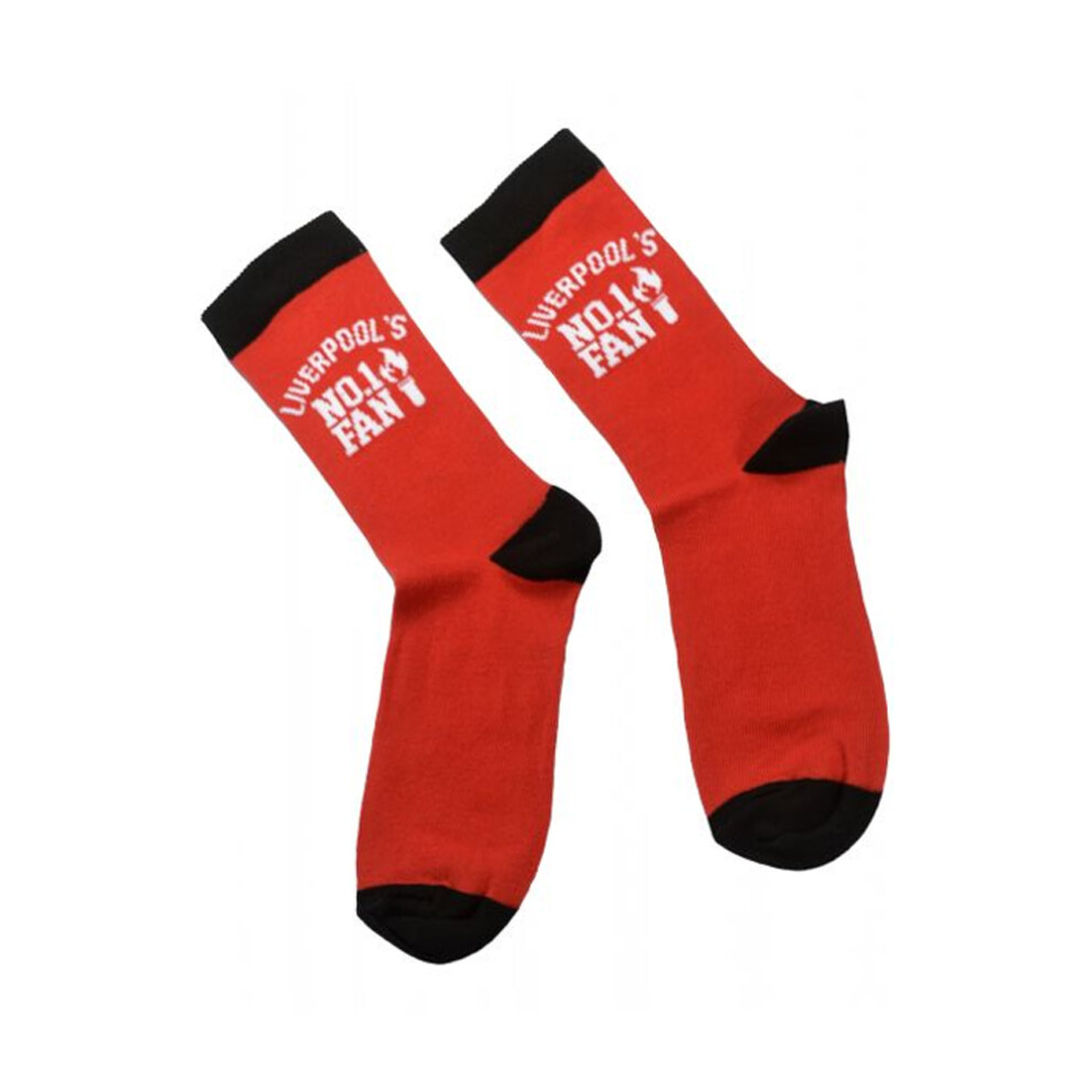 Liverpool Fc Unisex Adult Liverpool's No.1 Fan Socks Black