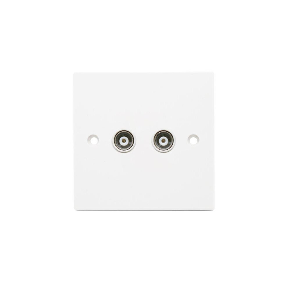 Securlec 2 Gang Aerial Socket 5063884437466