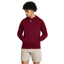 Sudadera con Capucha Rival Fleece para Hombre Under Armour, (625) Cardinal / Blanco, Grande