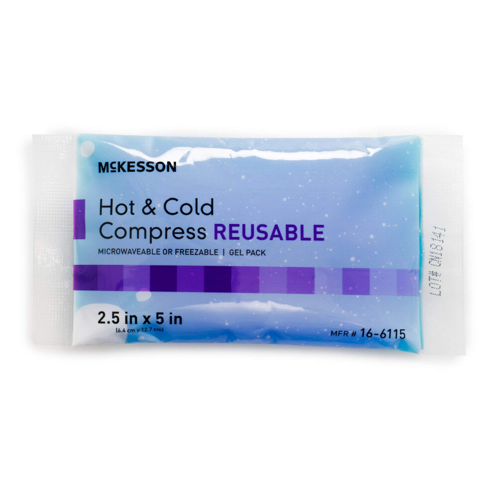 Mckesson Cold And Hot Compress Reusable [150 Pack] Gel Ice Hot Packs For Injuries, 2.5 In X 5 In