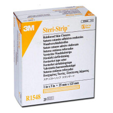 3M Steri-Strip Hautverschluss mit Kleber, 1" x 5", 25 Packungen mit 4 Streifen