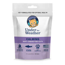 Under the Weather Natuurlijke Kalmerende Kauwsnacks voor Katten | Bevorderd Rust en Ontspanning | 60 Stervormige Kauwsnacks