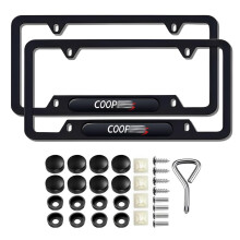 2 Stuks Zwarte Kentekenplaatranden Geschikt voor Mini Cooper Kentekenplaten