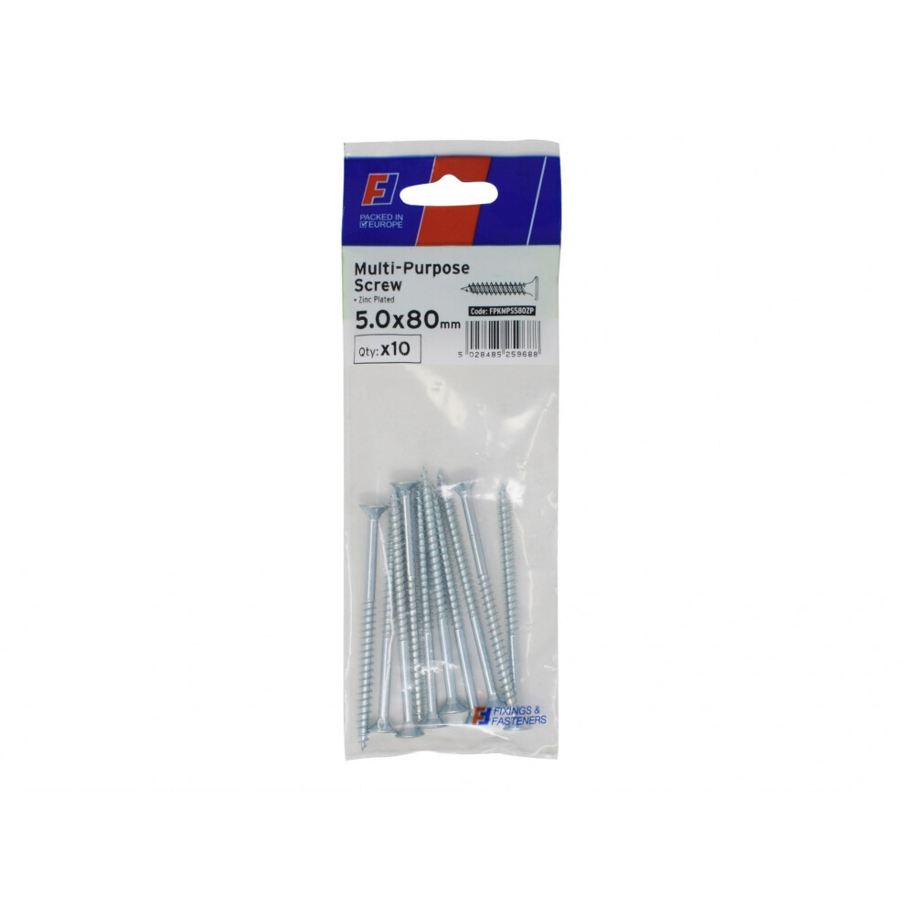 Forgefix Multi-Purpose Pozi Screw Csk St Zp Forgepack