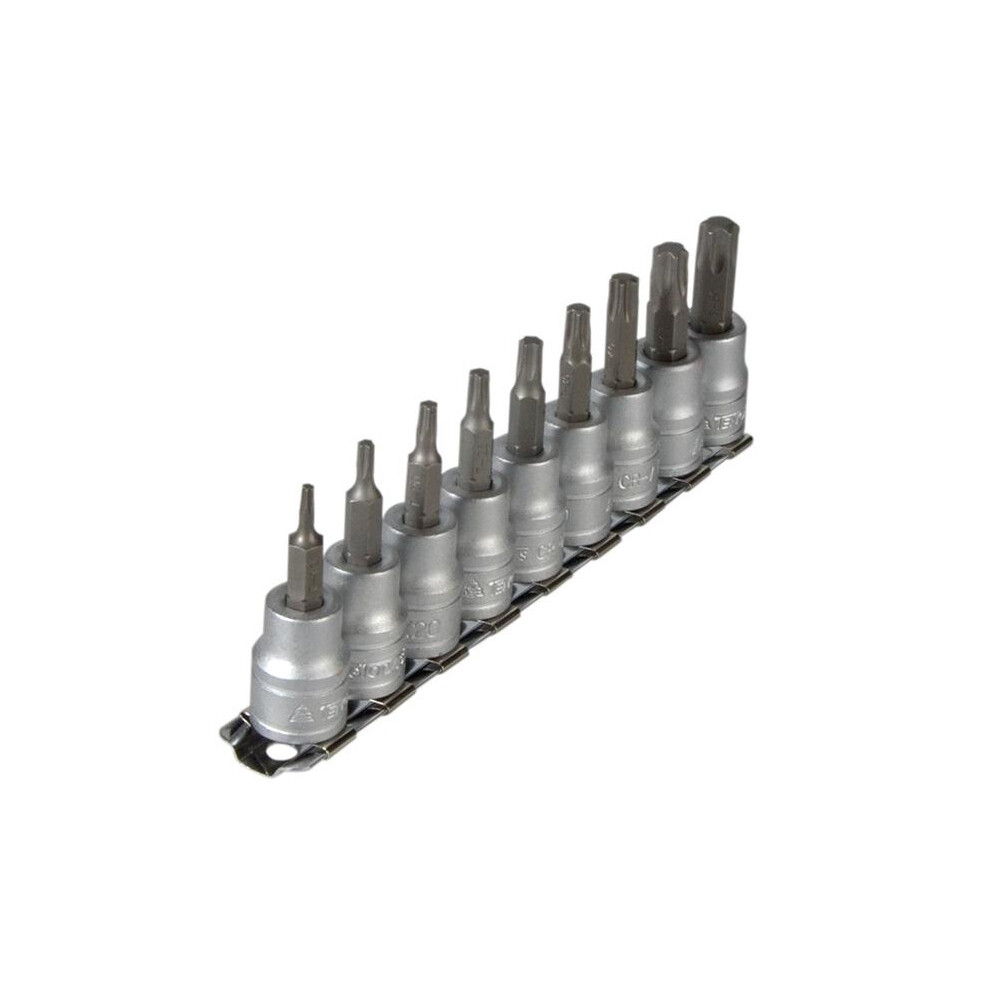 Teng M3813tx Socket Clip Rail Set Of 9 External Torx 3/8In Drive