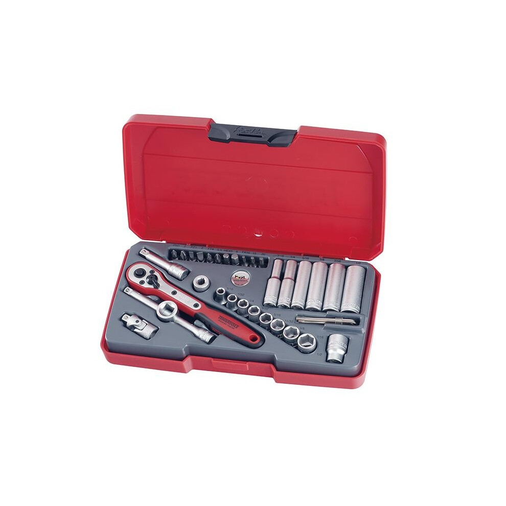 - Teng T1435Af Socket Set Of 35 A/f 1/4In Drive Multi Colour (One Size) - Image 2