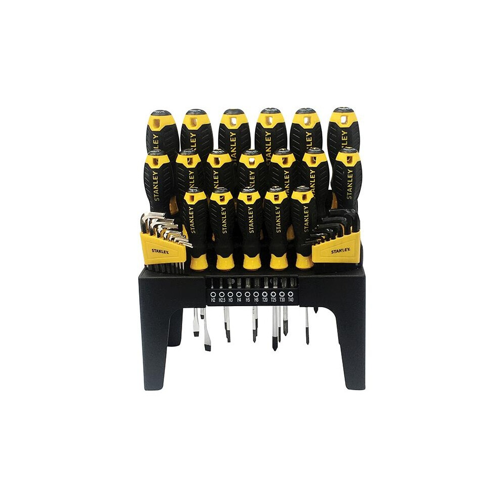 Stanley Hand Tools Screwdriver Set In Rack, 44 Piece 5063750510767