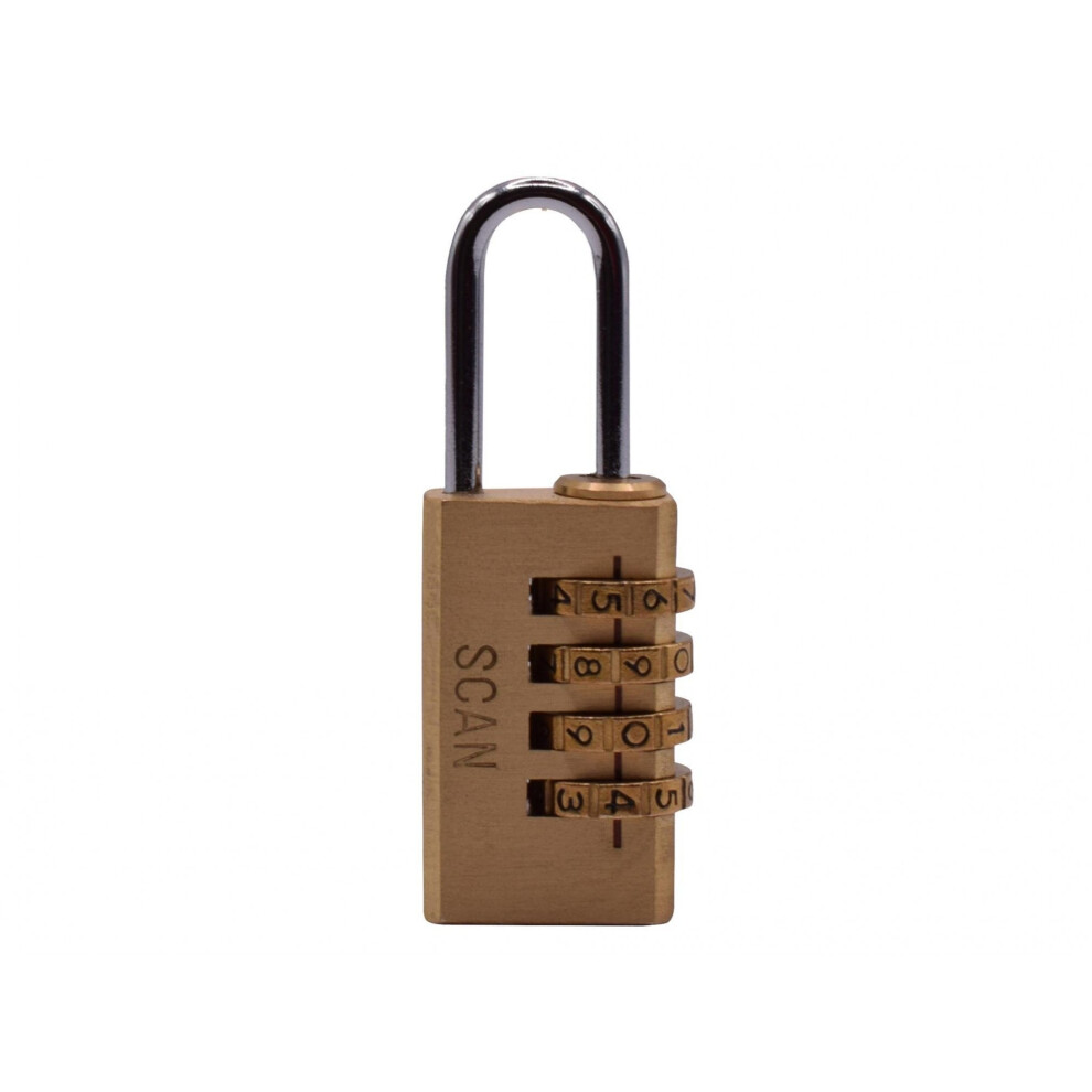 Scan Brass Combination Padlock 5063750504162