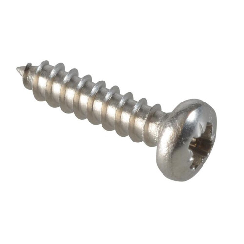 Forgefix Forgefix Self-tapping Screws, Pozi, Pan Head, A2 Stainless Steel