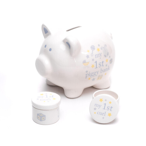 Celebrations Hello Baby Piggy Box Set 'Baby Boy'