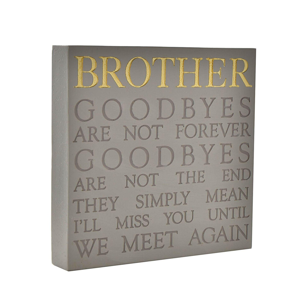 Celebrations Thoughts Of You Memorial Square Plaque - Brother