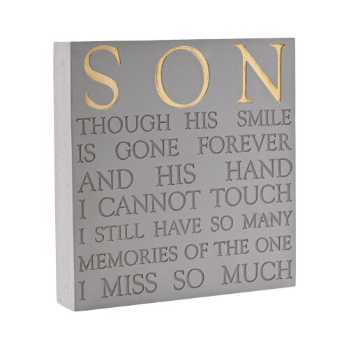 Celebrations Thoughts of You Memorial Square Plaque - Son