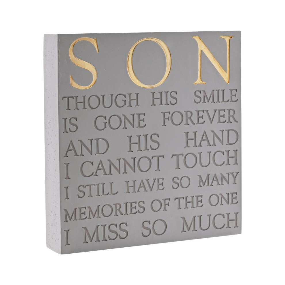 Celebrations Thoughts Of You Memorial Square Plaque - Son